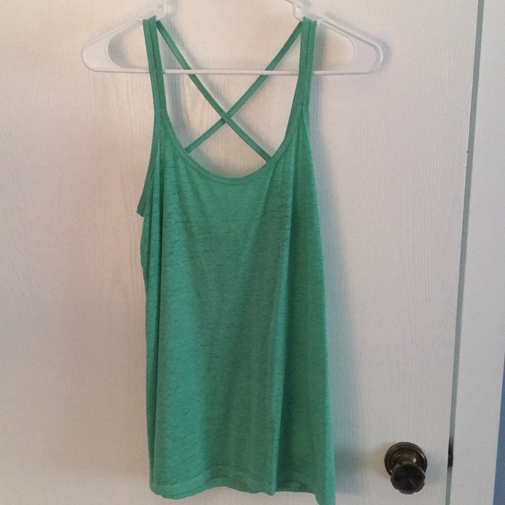 Green cross back tank